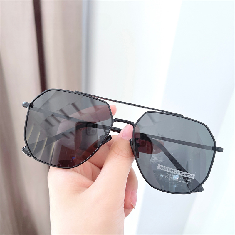 Wholesale Metal Double Beam UV Resistant PC Sunglasses